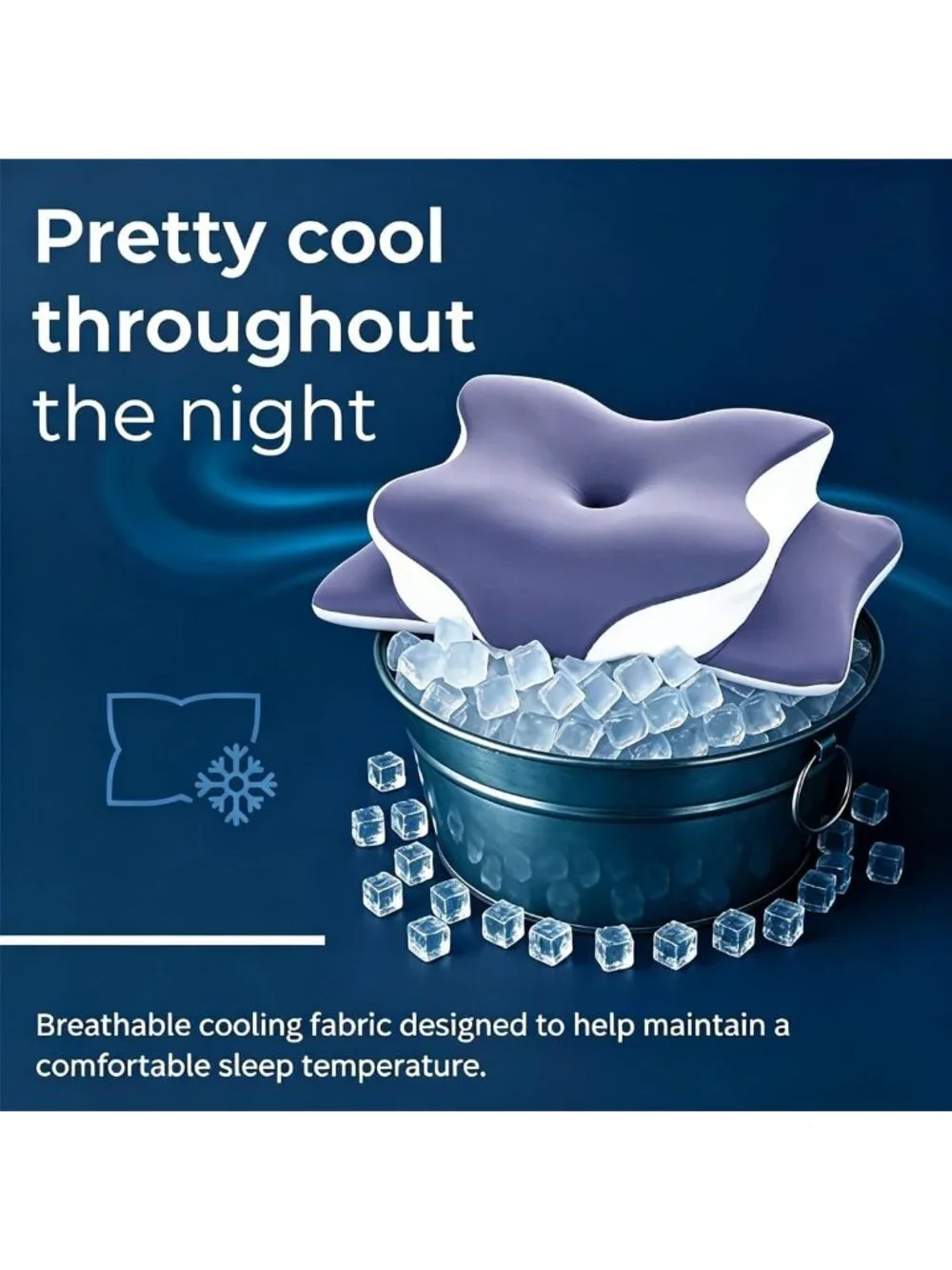 〽️Cooling Memory Foam Cervical Pillow Compact Orthopedic Neck Pain Relief